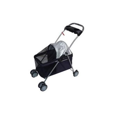 Bestpet Navy Blue Posh Pet Stroller Dogs Cats w/Cup Holder