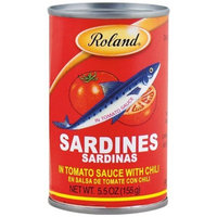 Roland Sardines in Tomato Sauce with Chili, 5.5-Ounce Cans (Pack of 50)