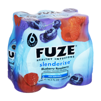 Fuze Slenderize Blueberry Raspberry Healthy Infuzions Naturally Flavored Beverage- 6 PK