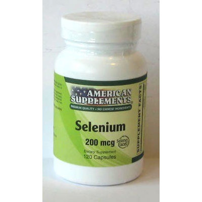 Selenium 200 MCG No Chinese Ingredients American Supplements 120 Caps