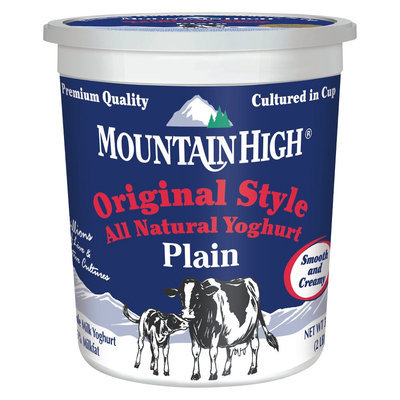 Dean Foods Mountain High All Natural Original Plain Yoghurt 32 oz