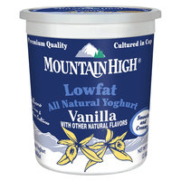 Dean Foods Mountain High All Natural Nowfat Vanilla Yoghurt 32 oz