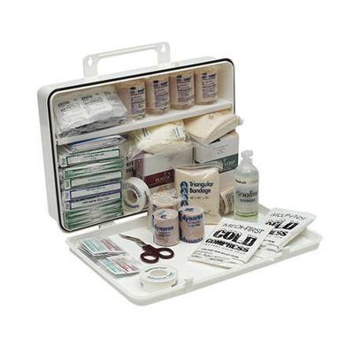 MEDI-FIRST 3JNL3 First Aid Kit, Bulk, White,25 Pcs,100 Ppl