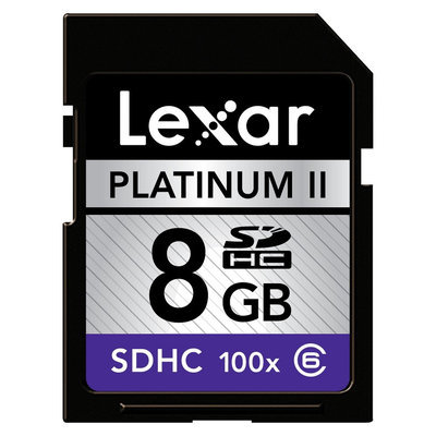 Lexar 100x 8GB Sdhc Memory Card - Black SD8GBT200C