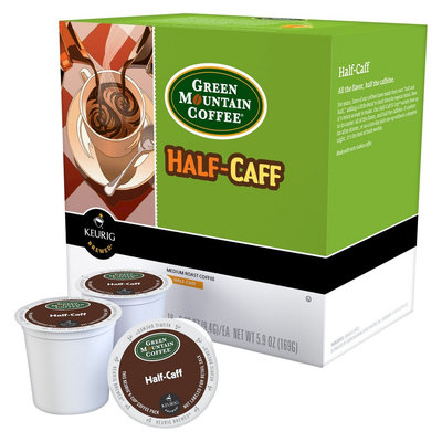 Keurig K-Cup Green Mountain Half Caff Coffee, 18 Pack