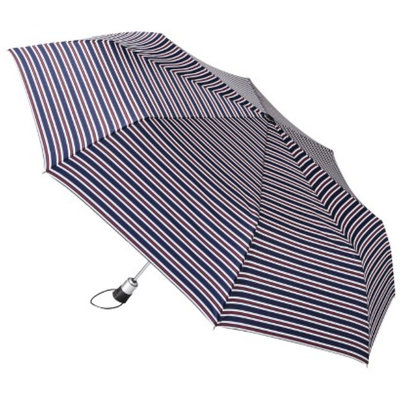 Totes totes Family Jumbo Automatic Umbrella - Red/Blue Nautical Stripe