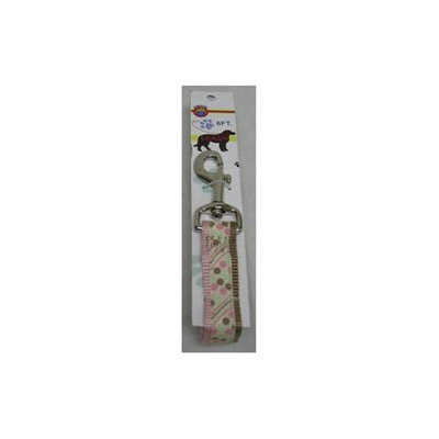 Hamilton Pet Company - Nylon Lead With Snap Carded- Dot And Stripe .63inchx6foot - C SLF RO 6 P3PK