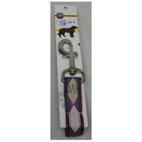 Hamilton Pet Company - Nylon Lead With Snap Carded- Argyle-plum 1 Inch X 6 Foot - C SLO RO 6 ARPM