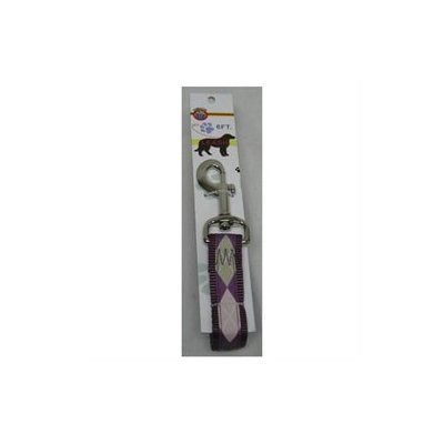 Hamilton Pet Company - Nylon Lead With Snap Carded- Argyle-plum 1 Inch X 6 Foot - C SLO RO 6 ARPM