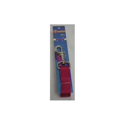 Hamilton Pet Company - Nylon Lead With Snap Carded- Raspberry .63inchx6foot - C B SLF 6RS