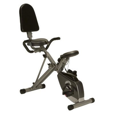 Exerpeutic 400XL Folding Semi Recumbent Bike with Pulse Sensors