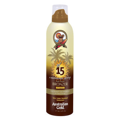 Australian Gold Sunscreen Continuous Spray with Instant Bronzer SPF 15 - 6 oz