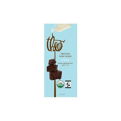 Theo Chocolate 23488 Organic Milk Chocolate 45 Percent Cacao Bar