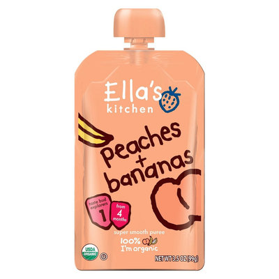 Ella's Kitchen Organic Pureed Baby Food Pouch - Stage 1 Peach Banana 3.5oz