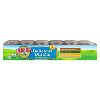 Earth's Best Organic Delicious Din Din Baby Food Variety Pack, 4 oz.
