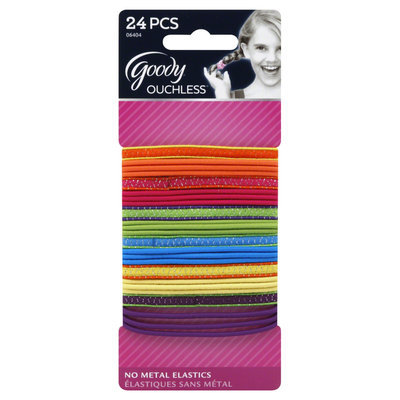 Goody Products Inc. Girls Elastics Color Piped Edging, 24 CT