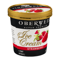 Oberweis Super Premium Ice Cream Strawberry