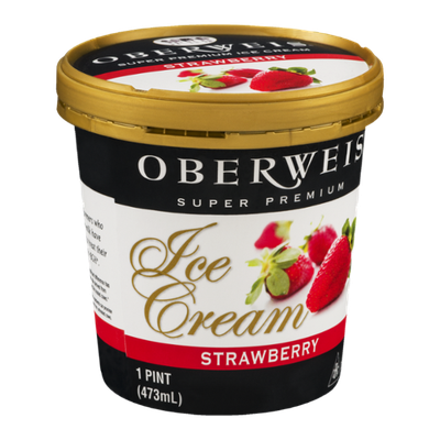 Oberweis Super Premium Ice Cream Strawberry
