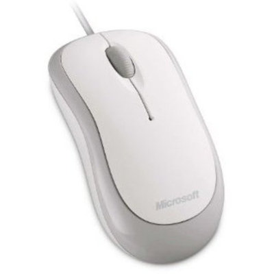 Microsoft P58-00062 Basic Optical Mouse - USB, Ambidextrous Design, Customizable Buttons, Ergonomic, Mac/Windows, White