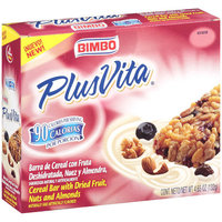 Bimbo Plusvita Cereal Bar With Dried Fruit, Nuts & Almonds, 4.65 oz