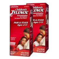 Tylenol Children's Pain and Fever Relief Cherry Blast Liquid - 2 Pack