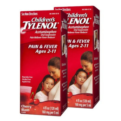 Tylenol Children's Pain and Fever Relief Cherry Blast Liquid - 2 Pack