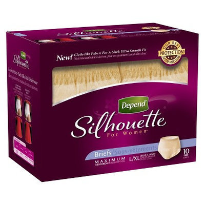 Depend Silhouette for Women Briefs - Maximum Absorbency - Large/Extra Large - 40 ct.
