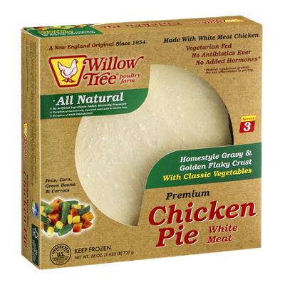 Willow Tree Premium Chicken Pie White Meat With Classic Vegetables