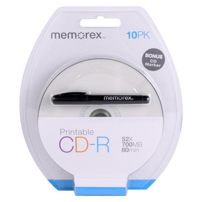 Memorex Cd-r80 10 Pack Blister Printable
