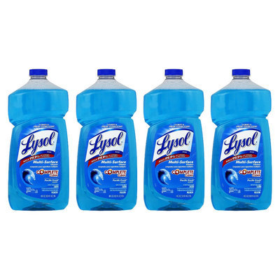 Lysol Multi-Surface Cleaner Pourable - Fresh, 40 Ounces, 4 Pack