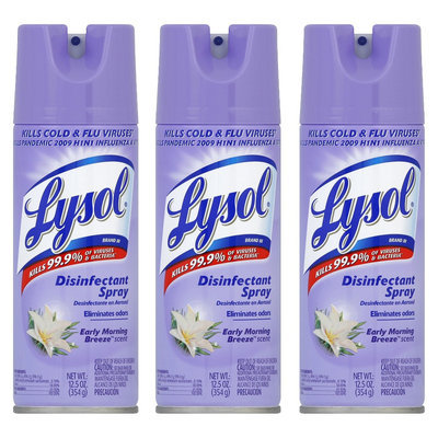 Lysol Disinfectant Spray - Early Morning Breeze, 12.5 Ounces, 3 Pack