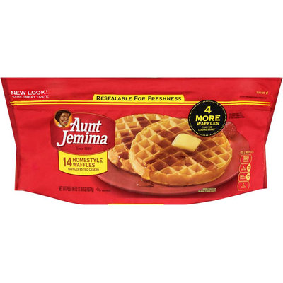 Aunt Jemima Frozen Breakfast Waffles Homestyle