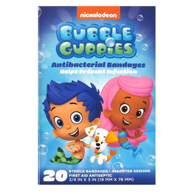 Bubble Guppies Antibacterial Bandages - 20 Count