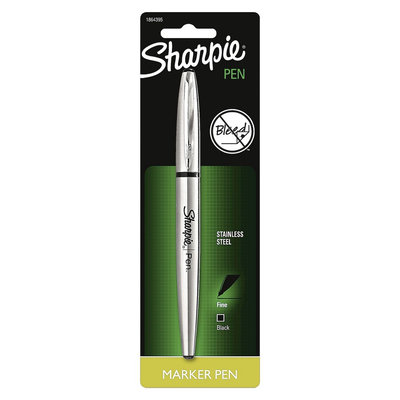Sharpie 1ct Black Stainless barrel Felt tip Marker Pen