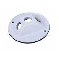 Legrand P & S WPRB13-W 4 Rnd Outdoor Cluster Cvr, 3-Hole 1/2,w/Gasket/Screws/Plugs, Wht