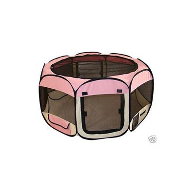 Bestpet Pink Pet Dog Cat Tent Puppy Playpen Exercise Pen Crate