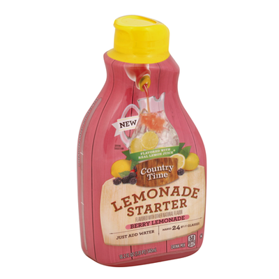 COUNTRY TIME Lemonade Starter Berry Lemonade Beverage-Liquid Concentrate Bottle