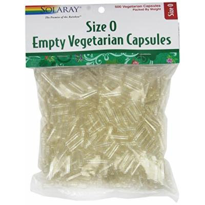 Solaray Empty Vegetarian Capsules, Size 0, 500 Count