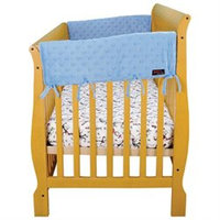 Trend Lab 30311 Cribwrap Wide Rail Cover - Short Blue Star Velour