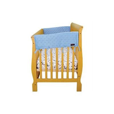 Trend Lab 30311 Cribwrap Wide Rail Cover - Short Blue Star Velour