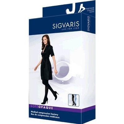 Sigvaris Soft Opaque 15-20 mmHg Closed Toe Pantyhose Size: Medium Short (MS), Color: Graphite 91
