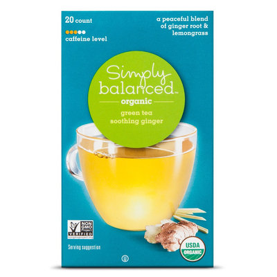 Simply Balanced Organic Soothing Ginger Green Tea 20 ct