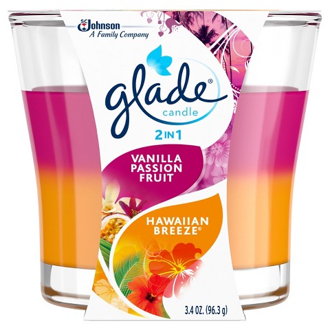 Glade Hawaiian Breeze & Vanilla Passion Fruit 2in1 Candle