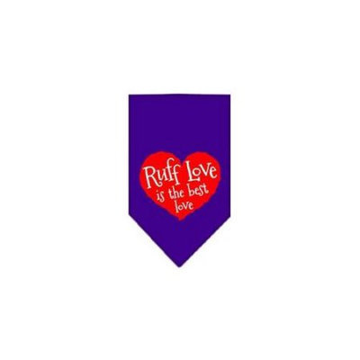 Ahi Love is a Four Leg Word Screen Print Bandana Purple Large