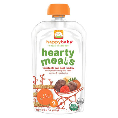 Happy Baby Stage 3 Hearty Meals Vegetable & Beef Medley Organic Baby Food - 4 oz