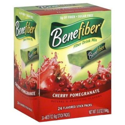 Benefiber Fiber Drink Mix, Cherry Pomegranate, Stick Packs, 24 ea