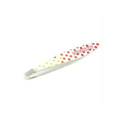 Mini Slant Tweezer Hot for Dots - White with Red, Orange & Yellow Dots - Tweezerman - Accessories - Mini Slant Tweezer Hot for Dots - -