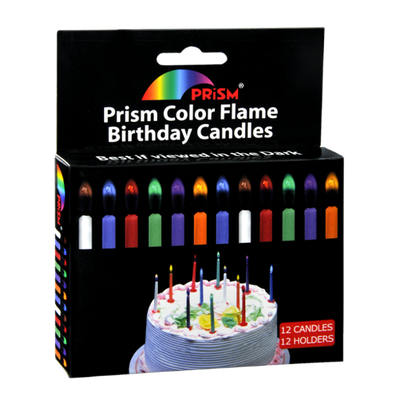 Prism Color Flame Birthday Candles - 12 CT