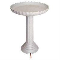 Farm Innovators FIHBC120C Scalloped Birdbath and Pedestal Combo