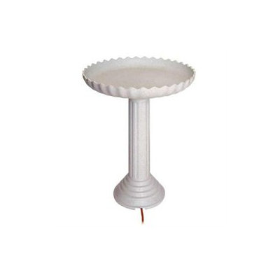 Farm Innovators FIHBC120C Scalloped Birdbath and Pedestal Combo
